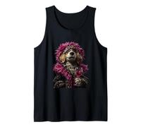 Stylish Cocker Spaniel Portrait Fashion Dog Wine Graphic Tank Top