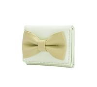 Stylish Coin Purse PU Leather Change Purse Fashion Trifold Wallet Short Card Holder Sweet Bows Wallet for Travel Pu Leather Change Bows Korean Styles with Card Holder