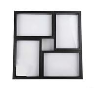 Stylish Collage Photo Frame for Wall Capacity for 4 Pictures, Easy Installation with Turn Buttons for Photo Changes (Is black)