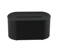 Stylish Compact Aroma Diffuser With Flame Effects As A Quiet Moisturizer In Any For Bedroom Setting(Black)
