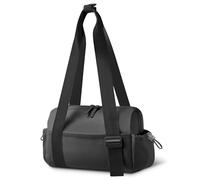 Stylish Compact Gym Duffle for Women and Girls - Waterproof Sport Tote with Separate Wet Pocket and Cute Design, Black