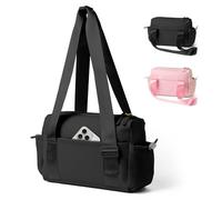 Stylish Compact Gym Duffle for Women and Girls - Waterproof Sport Tote with Separate Wet Pocket and Cute Design, Black