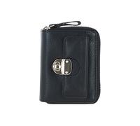 Stylish Compact Ladies Purse with RFID Protection Ashwood Leather Black One Size