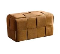 Stylish Corduroy Upholstered Footstool Ottoman - Comfortable Accent for Bedroom, Living Room, Foyer & Hallway - Versatile Home Decor Furniture