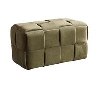 Stylish Corduroy Upholstered Ottoman Footstool - Comfortable Accent Furniture for Bedroom, Living Room, Foyer & Hallway - Perfect Home Decor Piece