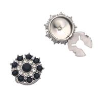 Stylish Corrosion-Resistant Dress Jewelry With Multi-Tone Glass Inserts Lightweight Shirt Enhancer Professional Attire Accessories
