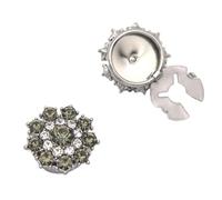 Stylish Corrosion-Resistant Dress Jewelry With Multi-Tone Glass Inserts Lightweight Shirt Enhancer Professional Attire Accessories