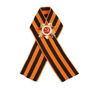 Stylish Craftsmanship StGeorge Ribbon Brooch Pin in Elegant Color Designs Suitable for Memorial Event Casual Wear Soviet Styles Badge