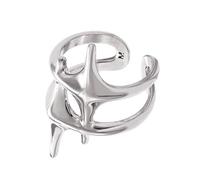 Stylish Crosses Star Rings with a Golden Steel Coating Sturdy Designs for Parties and Special Occasions Party Meeting, As described