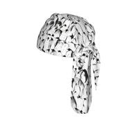 Stylish Crowd of Penguins Pattern Print Head Scarf Cycling Cap Under Helmet Breathable Quick Dry Tie Back Modern Fit Motorcycle Liner