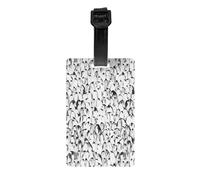 Stylish Crowd of Penguins Pattern Print Luggage Tags for Suitcases Identification Labels Waterproof Travel Cruise Daily Use
