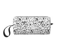 Stylish Crowd of Penguins Pattern Print Travel Storage Case Portable Cosmetic Pouch Zippered Organizer Bag for Orderly Arrangement