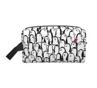 Stylish Crowd of Penguins Print Large Capacity Travel Toiletry Bag Lightweight Organizer Storage Cosmetic Pouch