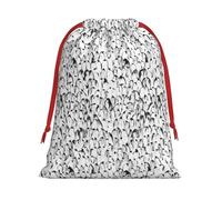 Stylish Crowd of Penguins Print Soft Drawstring Storage Bags, Flannel Gift Pouches Fashion Novelty Christmas Holiday Gifts Bags