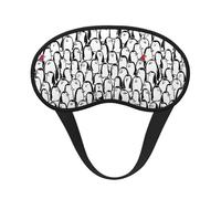 Stylish Crowd of Penguins Sleep Mask for Side Sleeper, Eye Mask Sleeping for Women Men,for Sleeping with Elastic Band
