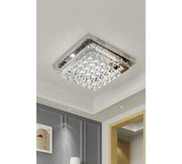Stylish Crystal LED Flush Ceiling Light in Silver The hot sale Silver