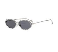 Stylish Crystal Shades Hip Hop Props Unisex Photo Accessory Eye Protections Elegant Metal Frame Sunglass