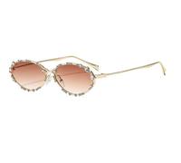 Stylish Crystal Shades Hip Hop Props Unisex Photo Accessory Eye Protections Elegant Metal Frame Sunglass