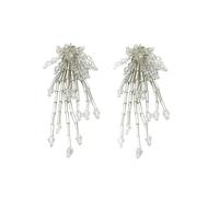 Stylish Crystal Tassels Drop Earrings Lightweight Allergy Resistant Design Evening Accessories For Fashion Women Elegant Evening Party Ear Jewelry