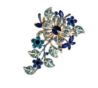 Stylish Crystals Flower Brooch Retro Styles Jewelry With Intricate Designs Sturdy Alloy Materials Ideal Gifts For Her Crystals Flower Pin
