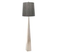 Stylish Dark Grey Floor Lamp With Polished Nickel Finish And Led Bulb