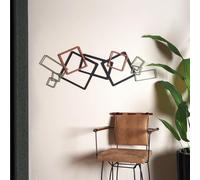 Stylish Decorative Metal Wall Accessory, 45 x 116 cm, 100% Steel (1.5 mm) | Black, Green & Red | Perfect for Modern Home Decor & Art Display