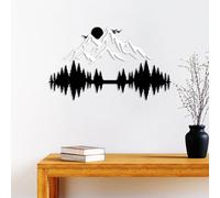 Stylish Decorative Metal Wall Accessory, Black & White, 52 x 20 cm & 50 x 21 cm, 100% Metal, 1.5 mm Thick, Easy Wall Mounting, Perfect for Home Decor