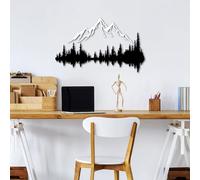 Stylish Decorative Metal Wall Accessory, Black & White, 52 x 20 cm & 70 x 43 cm, 100% Metal, 1.5 mm Thick, Easy Wall Mounting, Perfect for Home Decor