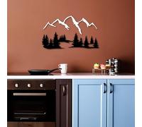 Stylish Decorative Metal Wall Accessory, Black & White, 66 x 23 cm & 70 x 41 cm, 100% Metal, 1.5 mm Thick, Easy Wall Mounting, Modern Home Decor