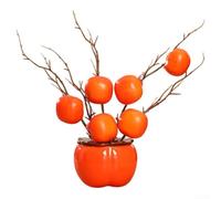 Stylish Decorative Persimmon Earthenware Piece for New Year Celebrations in Living Rooms and Offices (D)