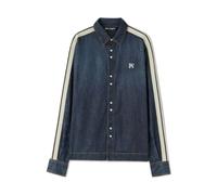 Stylish Denim Overshirt - male - Palm Angels - Denim Shirts - Blue - XL - Shirts XL