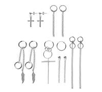 Stylish Design Charm Dangle Earrings Set Fashion Girl Boy Punk Chain Earrings For Party Business School Travel Dating Ear Rings