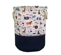 Stylish Design Collapsible Nursery Canvas Thicken Laundry Basket Baby Toys Storage Basket Storage Bin Cartoon Toy with Handles Storage Bins