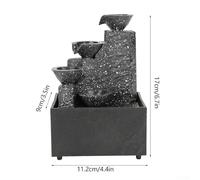 Stylish Desk Water Feature With Dual Power Supply And Unique Design Enhancing Any Office Or Living Space Decor