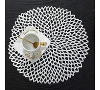 stylish desktop pad, Table Mat Pvc Placemat Heat Insulation Household Anti-Scald Waterproof Creative Design Mat-4 Colors Mixed(Silver Alien 4 pack)