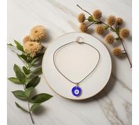 Stylish Devil's Eye Themed Necklace Featuring a Distinctive Blue Eye Design Made from Glass Materials (Water drops)