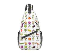 Stylish diagonal chest bag with Ireland flag, leisure backpack, small bag, for travel, casual, Introduction of different vegetables, Rozmiar uniwersalny