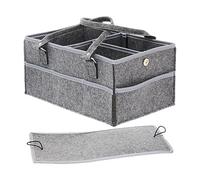 Stylish Diaper Bag | Nappy Organizer Bag | Nursery Storage Bag | Multi Pockets, Large Capacity, Travel Diaper Storage Bag, with Handle and Bo, grey, riferimento alla descrizione, Please refer to