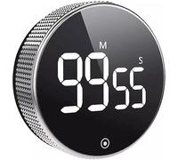 Stylish Digital Kitchen Timer with Large Clear Display - Magnetic Back for Fridge Mounting, Dual Mode Countdown & Stopwatch, Easy-to-Read, Ideal for Cooking, Baking, Gym, Classroom - Sleek Design