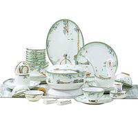 Stylish Dinner Set for Luxury Restaurant and Home, 36PCS Nordic Style Dinner Set Household Simple Ceramic Dinnerware Set with Chopsticks Plate Bowl Tableware Gift, Service for 8 People Kitchenware