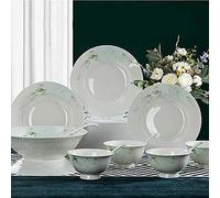 Stylish Dinner Set for Restaurant and Home, Tableware Set European Style Dinnerware Dish Set Household Fresh and Simple Gift Service for 4-10 People Kitchenware/14Pcs
