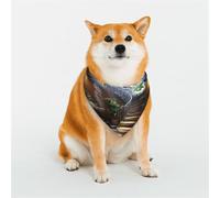 Stylish Dog Bandana - Unique Customized Patterns for Pet Clothes, Perfect for Dog Birthday, Valentine's Day, and More - Durable Polyester Pet Scarf The Earth on the Stairs