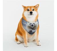 Stylish Dog Bandana - Unique Customized Patterns for Pet Clothes, Perfect for Dog Birthday, Valentine's Day, and More - Durable Polyester Pet Scarf Portrait of a Polar Bear