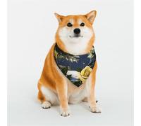 Stylish Dog Bandana - Unique Customized Patterns for Pet Clothes, Perfect for Dog Birthday, Valentine's Day, and More - Durable Polyester Pet Scarf Jupiter Midnight Rose Garden