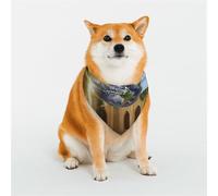 Stylish Dog Bandana - Unique Customized Patterns for Pet Clothes, Perfect for Dog Birthday, Valentine's Day, and More - Durable Polyester Pet Scarf The Earth in the Mysterious Church