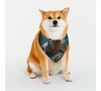Stylish Dog Bandana - Unique Customized Patterns for Pet Clothes, Perfect for Dog Birthday, Valentine's Day, and More - Durable Polyester Pet Scarf Ocean Seal Peace Large
