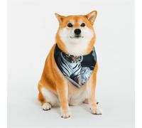 Stylish Dog Bandana - Unique Customized Patterns for Pet Clothes, Perfect for Dog Birthday, Valentine's Day, and More - Durable Polyester Pet Scarf White Tiger Portrait