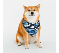 Stylish Dog Bandana - Unique Customized Patterns for Pet Clothes, Perfect for Dog Birthday, Valentine's Day, and More - Durable Polyester Pet Scarf Ocean Camouflage Art Large