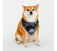 Stylish Dog Bandana - Unique Customized Patterns for Pet Clothes, Perfect for Dog Birthday, Valentine's Day, and More - Durable Polyester Pet Scarf The Fusion of Killer Whales and Forests