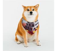 Stylish Dog Bandana - Unique Customized Patterns for Pet Clothes, Perfect for Dog Birthday, Valentine's Day, and More - Durable Polyester Pet Scarf Cubes and Vibrant red